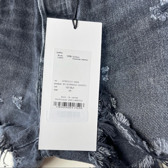Moussy Vintage Durango Black High Waisted Denim Jean Cuttoff Shorts 24 - Picture 10 of 16